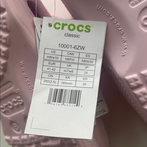 NWT Pink Milk Crocs Classic Clog - Picture 5 of 5